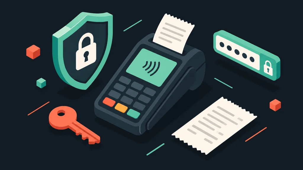 Isometric security habits around a payment terminal